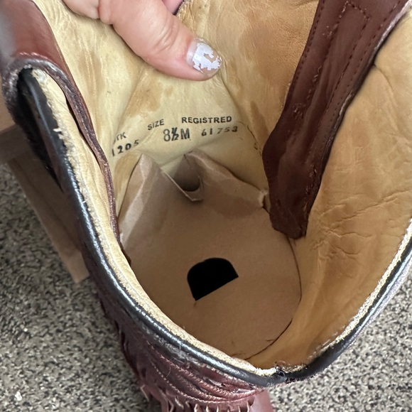 Corral Fringe Cowboy Boots Womens 8.5 Brown - Picture 4 of 9